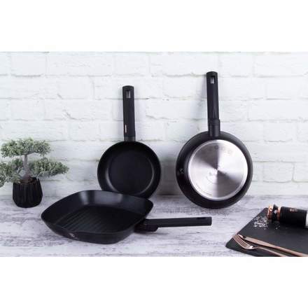 Sada pánví s titanovým povrchem Berlingerhaus BH-7096 3 ks Monaco Collection steak (6)