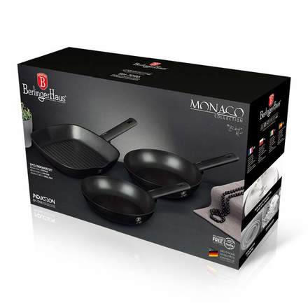 Sada pánví s titanovým povrchem Berlingerhaus BH-7096 3 ks Monaco Collection steak (7)