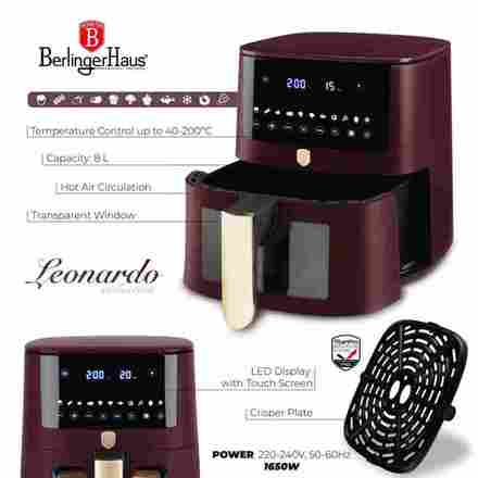 Horkovzdušná fritéza Berlingerhaus BH-9606 8 l Matte Leonardo Collection (7)