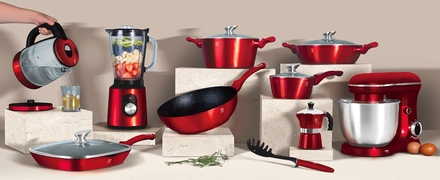 Sada nádobí s mramorovým povrchem Berlingerhaus BH-1226 15 ks Burgundy Metallic Line (20)