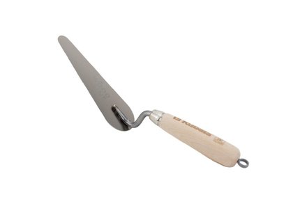 Lžíce štukatérská Kubala KU5906 Lžíce štukatérská nerez  160 x55 x 20 mm, kočičí jazyk, dřevěná rukojeť WOOD LINE