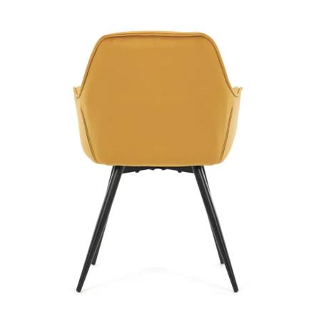 Moderní jídelní židle Autronic Jídelní židle, žlutá, sametová látka (DCH-421 YEL4) (3)