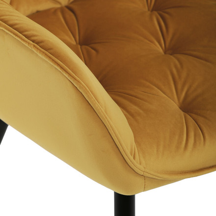 Moderní jídelní židle Autronic Jídelní židle, žlutá, sametová látka (DCH-421 YEL4) (12)