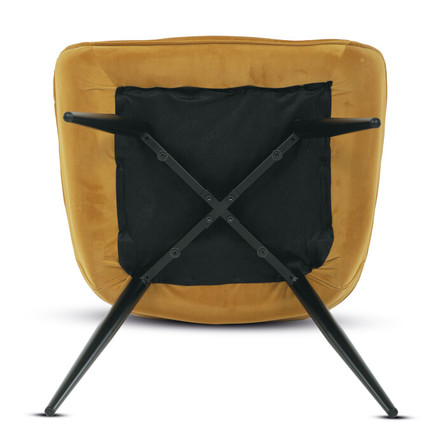 Moderní jídelní židle Autronic Jídelní židle, žlutá, sametová látka (DCH-421 YEL4) (13)