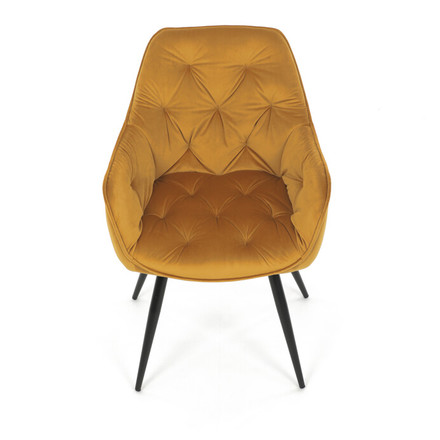 Moderní jídelní židle Autronic Jídelní židle, žlutá, sametová látka (DCH-421 YEL4) (6)
