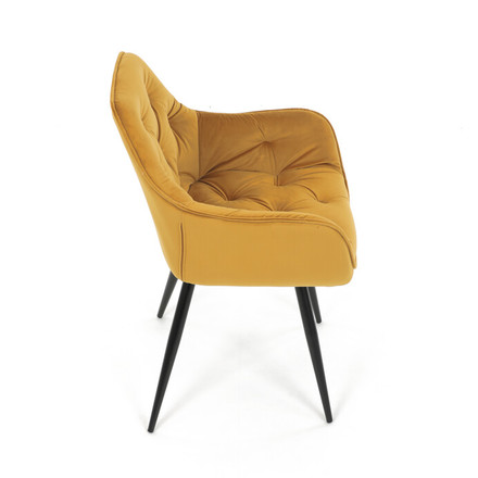 Moderní jídelní židle Autronic Jídelní židle, žlutá, sametová látka (DCH-421 YEL4) (8)