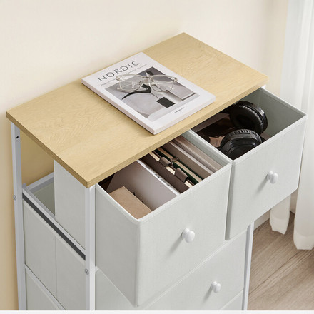 Komoda Autronic Komoda 56x30x93cm, kov, bílá, AUK-E1051 WT (2)