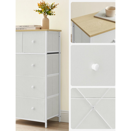 Komoda Autronic Komoda 56x30x93cm, kov, bílá, AUK-E1051 WT (3)