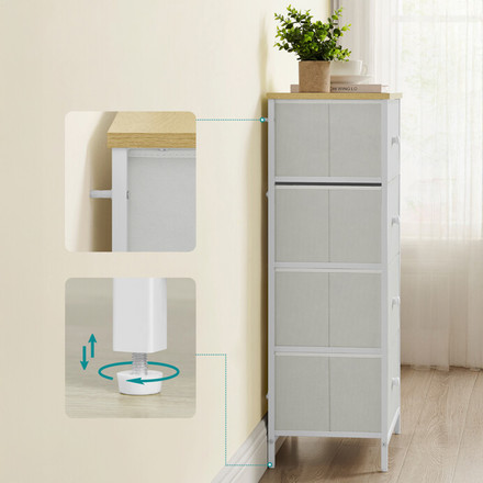 Komoda Autronic Komoda 56x30x93cm, kov, bílá, AUK-E1051 WT (4)