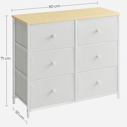 Komoda Autronic Komoda 80x30x71cm, kov, bílá, AUK-E1032 WT (5)