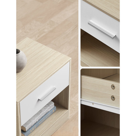 Odkládací stolek Autronic Odkládací stolek 39x28cm, mdf, bělený dub, ANT-E1081 BUK (3)