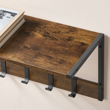 Set nástěnných poliček Autronic Set 2 nástěnných poliček, mdf, hnědá, ABP-E1083 OLW (5)