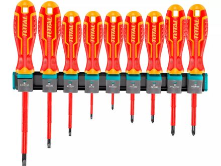 Šroubováky Total THTIS596 elektrikářské 1000V, VDE, sada 9ks, industrial