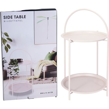 Odkládací stolek Ambiance KO-NB1510560 Odkládací stolek kovový 66 cm krémová (2)