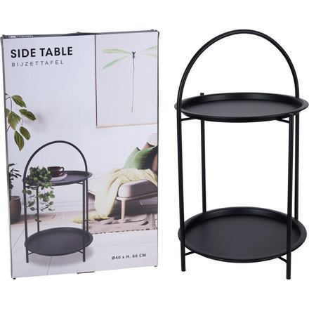 Odkládací stolek Ambiance KO-NB1510550 Odkládací stolek kovový 66 cm černá (3)
