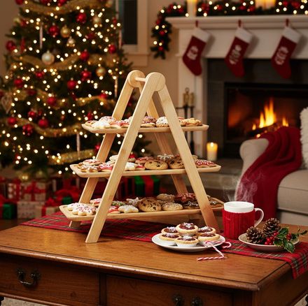 Etažér Excellent KO-784610520 servírovací 3 patra dřevěný (3)