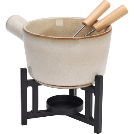 Fondue Excellent KO-170487010 porcelánové s hořákem 450 ml + 2 vidličky