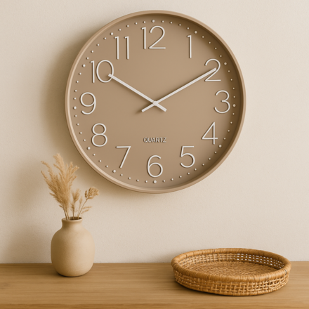 Nástěnné hodiny Segnale KO-837362520 50 cm barva taupe (1)