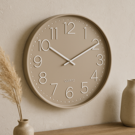 Nástěnné hodiny Segnale KO-837362520 50 cm barva taupe (2)