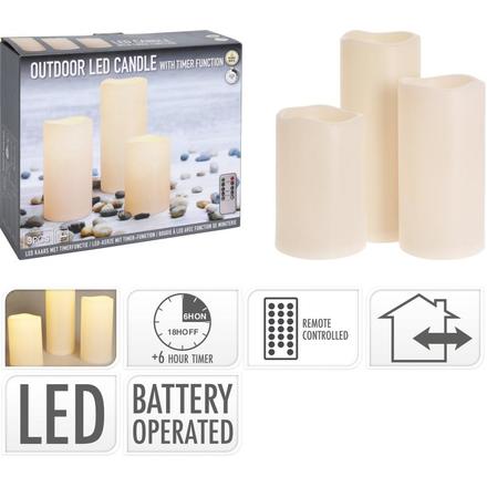 LED svíčka Homestyling KO-AX2100150 sada 3 ks s ovládáním (2)