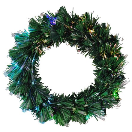 Vánoční věnec Homestyling KO-AFB000140 s LED osvětlením 50 cm barevný