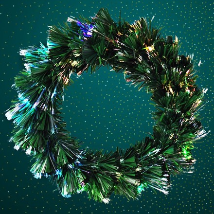 Vánoční věnec Homestyling KO-AFB000140 s LED osvětlením 50 cm barevný (3)