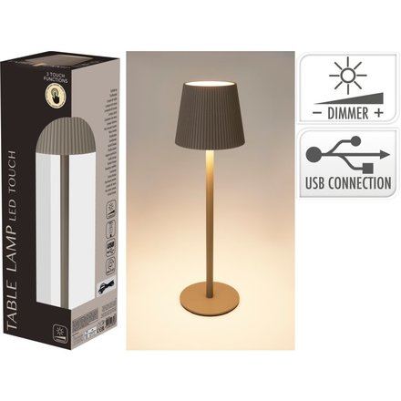 Stolní LED lampa Homestyling KO-ANC000730 36 cm taupe šedá (3)