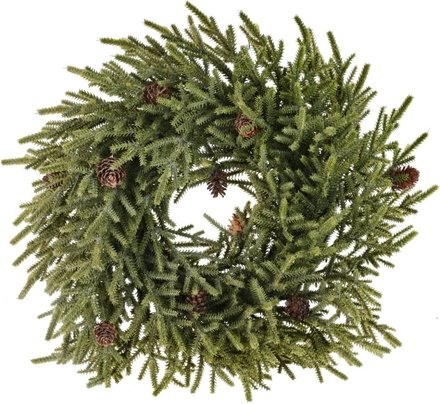 Vánoční věnec Homestyling KO-317910430prir Vánoční věnec na dveře či stůl 40 cm přírodní zelená