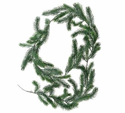 Vánoční dekorace Homestyling KO-317910290prir girlanda borovice 180 cm matná zelená