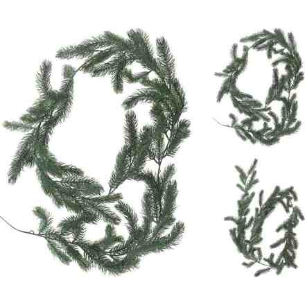 Vánoční dekorace Homestyling KO-317910290prir girlanda borovice 180 cm matná zelená (1)