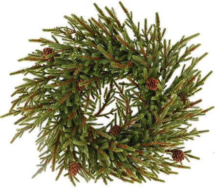 Vánoční věnec Homestyling KO-317910430matn Vánoční věnec na dveře či stůl 40 cm matná zelená