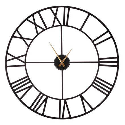 Nástěnné hodiny Autronic Hodiny nástěnné kovové, černá barva. (FA5015)