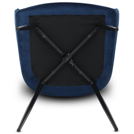 Moderní jídelní židle Autronic Jídelní židle, modrá, sametová látka, DCH-215 BLUE4 (12)