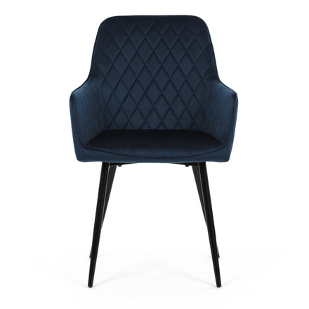 Moderní jídelní židle Autronic Jídelní židle, modrá, sametová látka, DCH-215 BLUE4 (2)