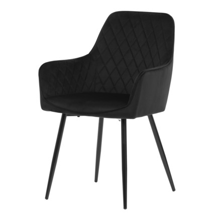 Moderní jídelní židle Autronic Jídelní židle, černá, sametová látka, DCH-215 BK4