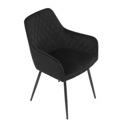 Moderní jídelní židle Autronic Jídelní židle, černá, sametová látka, DCH-215 BK4 (9)