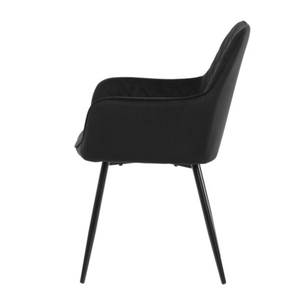 Moderní jídelní židle Autronic Jídelní židle, černá, sametová látka, DCH-215 BK4 (3)