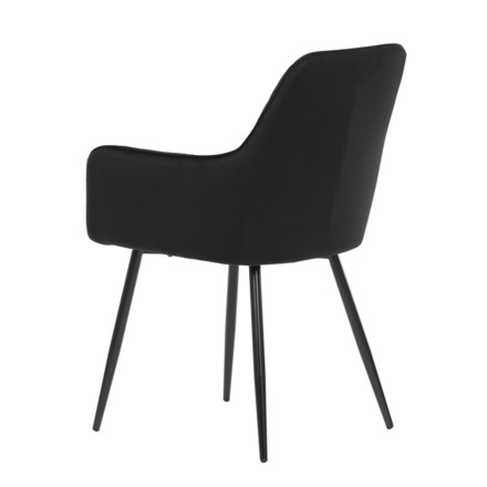 Moderní jídelní židle Autronic Jídelní židle, černá, sametová látka, DCH-215 BK4 (4)