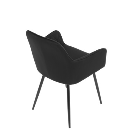 Moderní jídelní židle Autronic Jídelní židle, černá, sametová látka, DCH-215 BK4 (7)