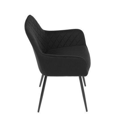 Moderní jídelní židle Autronic Jídelní židle, černá, sametová látka, DCH-215 BK4 (8)