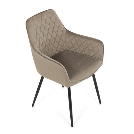 Moderní jídelní židle Autronic Jídelní židle, béžová, sametová látka, DCH-215 CAP4 (9)