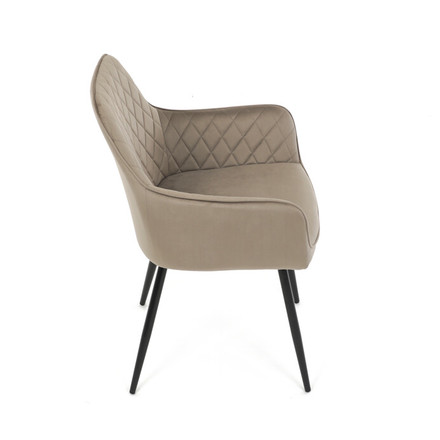 Moderní jídelní židle Autronic Jídelní židle, béžová, sametová látka, DCH-215 CAP4 (8)