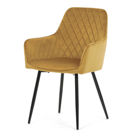 Moderní jídelní židle Autronic Jídelní židle, žlutá, sametová látka, DCH-215 YEL4