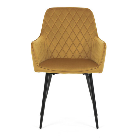 Moderní jídelní židle Autronic Jídelní židle, žlutá, sametová látka, DCH-215 YEL4 (2)