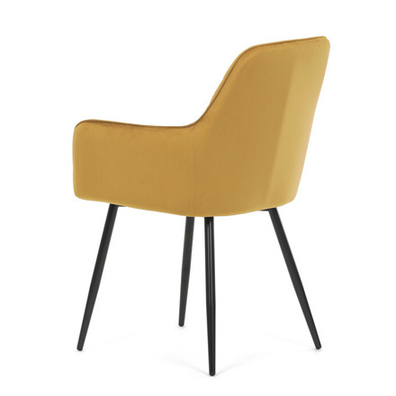 Moderní jídelní židle Autronic Jídelní židle, žlutá, sametová látka, DCH-215 YEL4 (4)