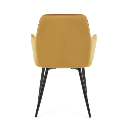 Moderní jídelní židle Autronic Jídelní židle, žlutá, sametová látka, DCH-215 YEL4 (5)