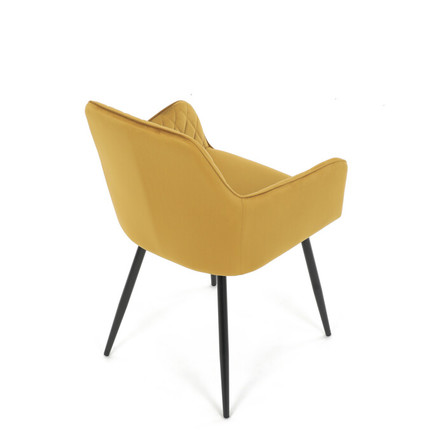 Moderní jídelní židle Autronic Jídelní židle, žlutá, sametová látka, DCH-215 YEL4 (7)