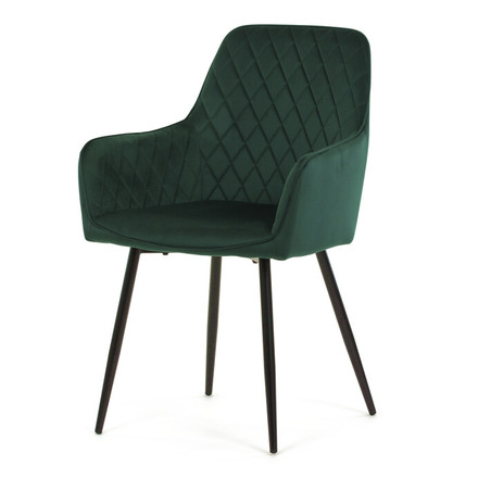 Moderní jídelní židle Autronic Jídelní židle, zelená, sametová látka, DCH-215 GRN4