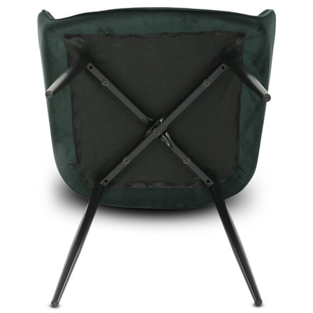 Moderní jídelní židle Autronic Jídelní židle, zelená, sametová látka, DCH-215 GRN4 (12)