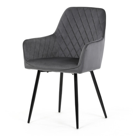Moderní jídelní židle Autronic Jídelní židle, šedá, sametová látka, DCH-215 GREY4